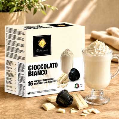 x16 Chocolat Blanc Capsules Compatibles Dolce Gusto® Gourmand et Onctueux