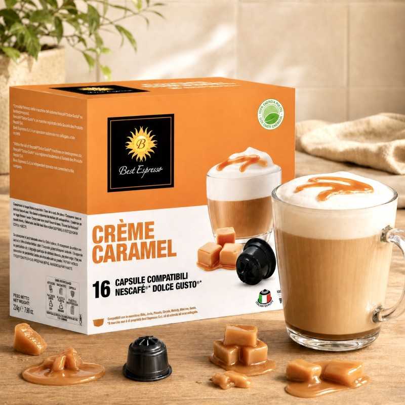 x16 Café Crème Caramel Capsules Compatibles Dolce Gusto® Café Gourmand
