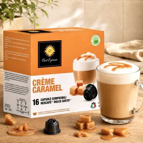 x16 Café Crème Caramel Capsules Compatibles Dolce Gusto® Café Gourmand