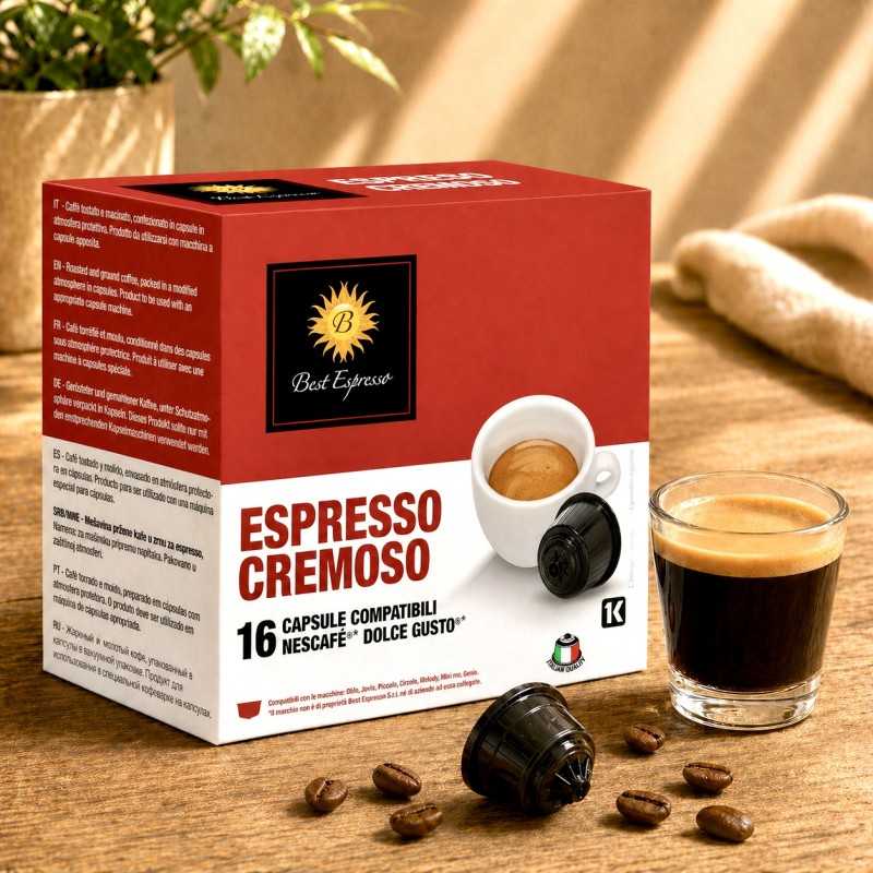 x16 Capsules Café Cremoso Compatibles avec Dolce Gusto® Café Intense