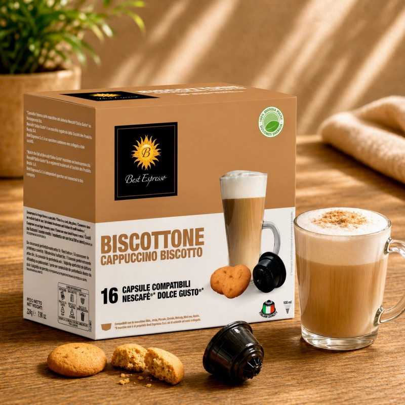 x16 Biscottone Capsules Café Compatibles avec Dolce Gusto®