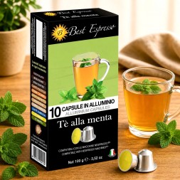 x10 Capsules Thé Menthe Compatibles Nespresso® Fraîcheur & Saveur Intense