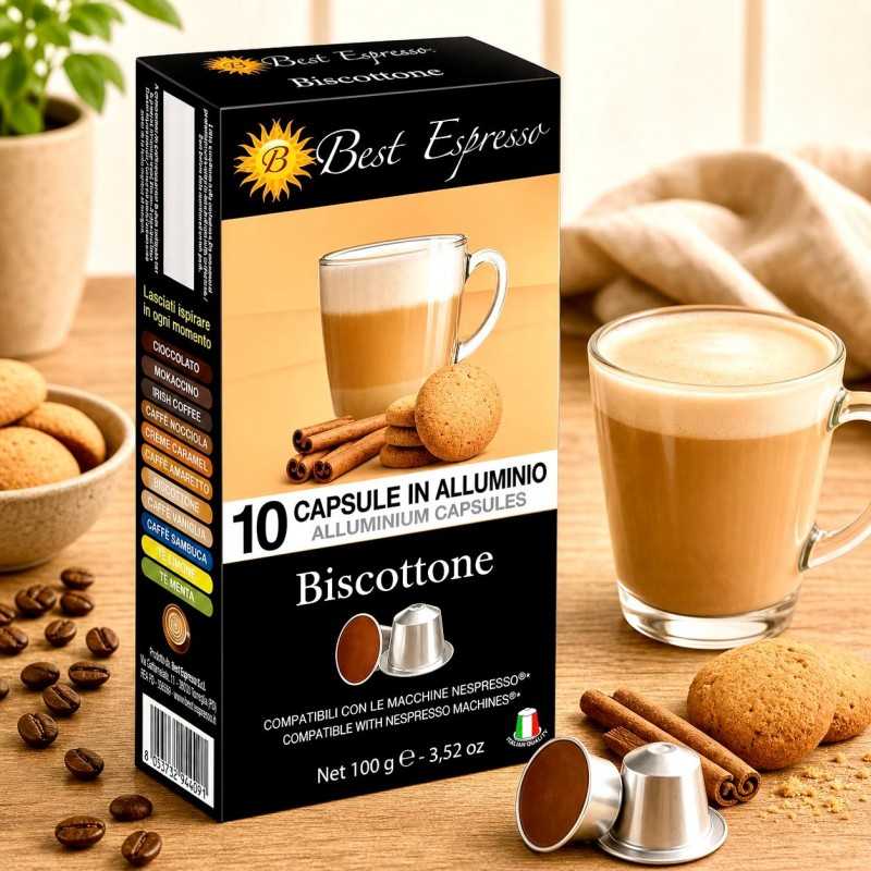 x10 Capsules Café Biscottone Spéculos Cannelle Compatibles Nespresso® Goût irrésistible