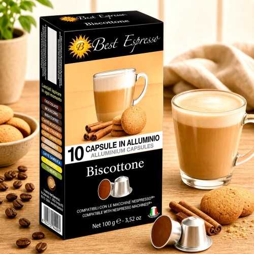 x10 Capsules Café Biscottone Spéculos Cannelle Compatibles Nespresso® Goût irrésistible