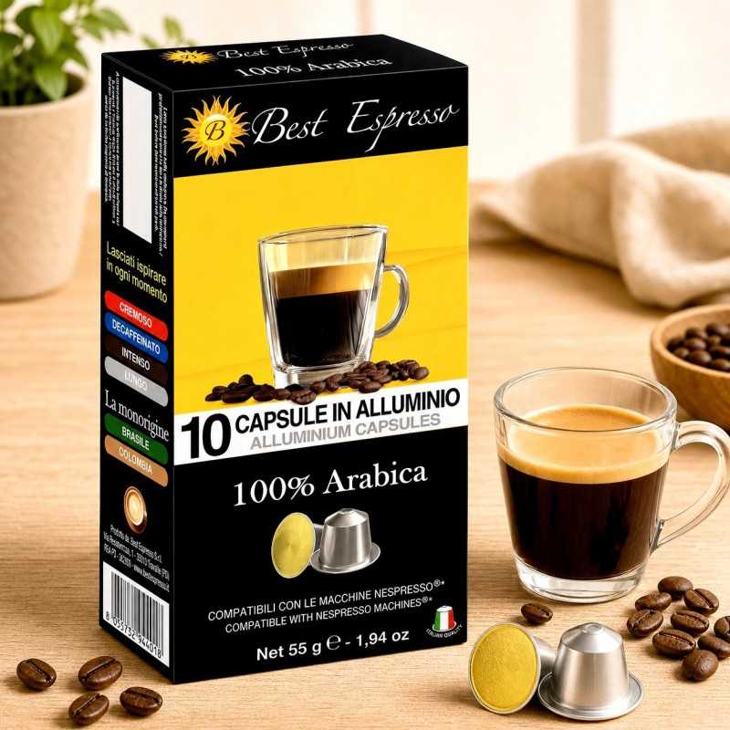 x10 Capsules Café 100% Arabica Compatible Nespresso® Goût Intense