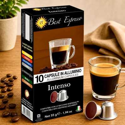 x10 Café Intenso Capsule Compatible Nespresso® Goût intense