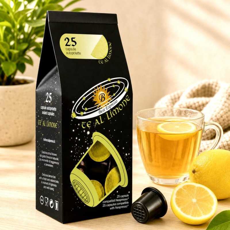 x25 Thé Goût Citron Capsule Compatible Nespresso® Energisant
