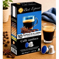 x10 Café Sambuca Capsule Compatible Nespresso® Goût Anis Intense