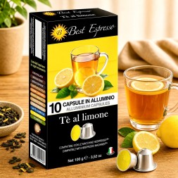 x10 Thé Citron Capsule Compatible avec Nespresso® Savoureux