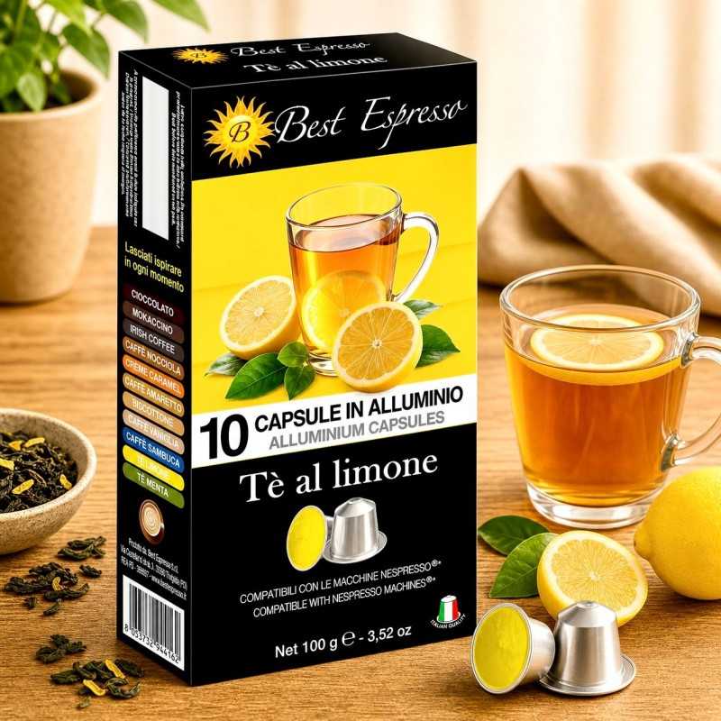 x10 Thé Citron Capsule Compatible avec Nespresso® Savoureux