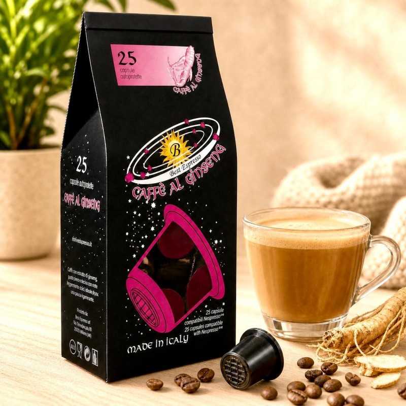 x25 Café Ginseng Capsule Compatible Nespresso® Café Stimulant