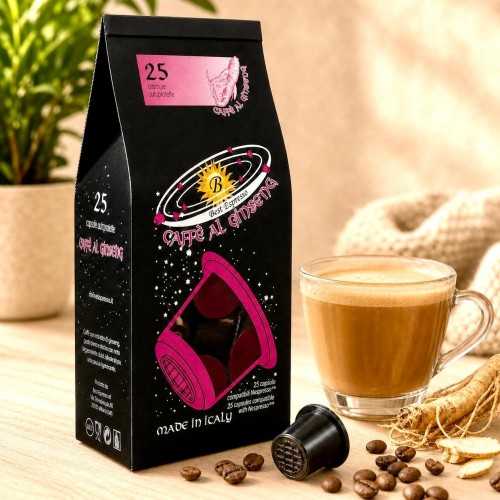x25 Café Ginseng Capsule Compatible Nespresso® Café Stimulant
