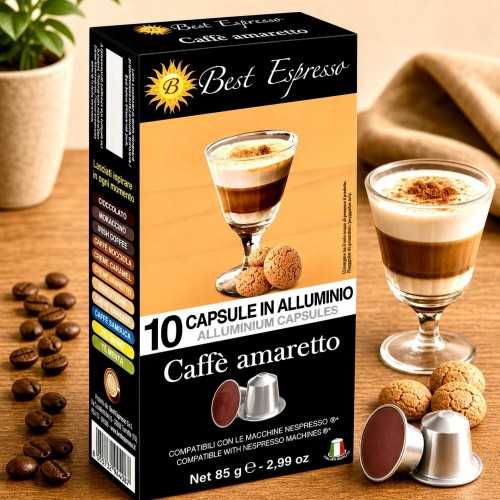 x10 Café Amaretto Compatibles Nespresso® Goût amande délicat