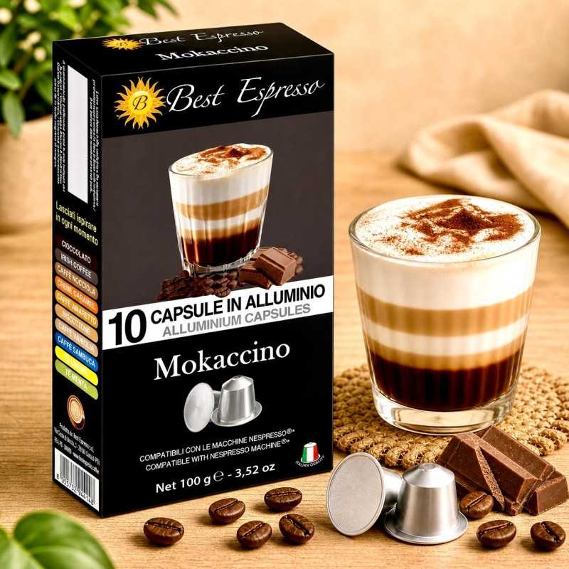 x10 Mokaccino Café Chocolat Lait Compatible avec Nespresso®