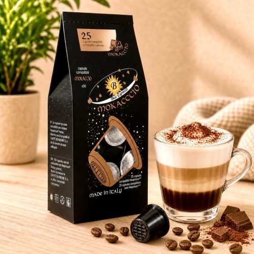 x25 Mokaccino Capsule Compatible Nespresso® Chocolat et Lait