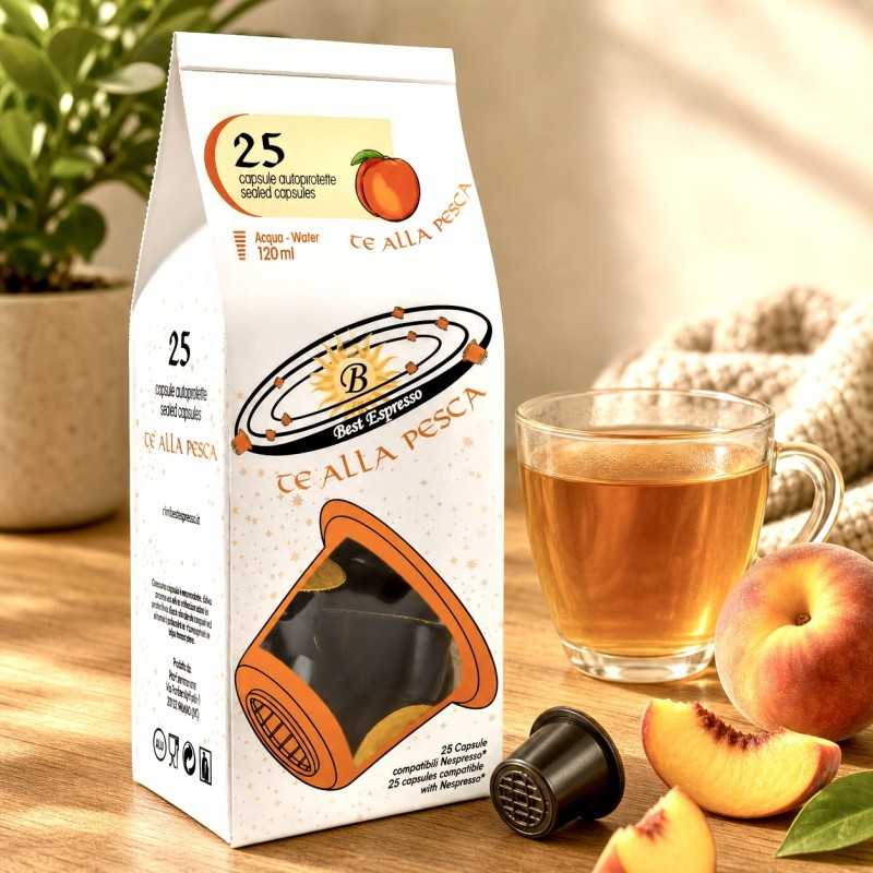 x25 Thé Goût Pêche Compatible Nespresso®