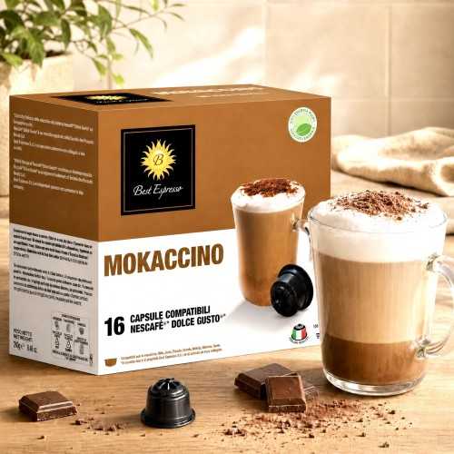 x16 Mokaccino Capsule Compatible avec Dolce Gusto® Goût intense