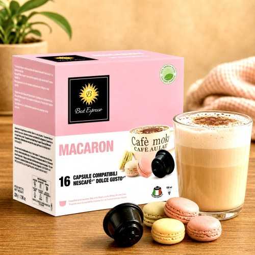 x16 Café Macaron Capsules Compatibles Machine à Café Dolce Gusto®