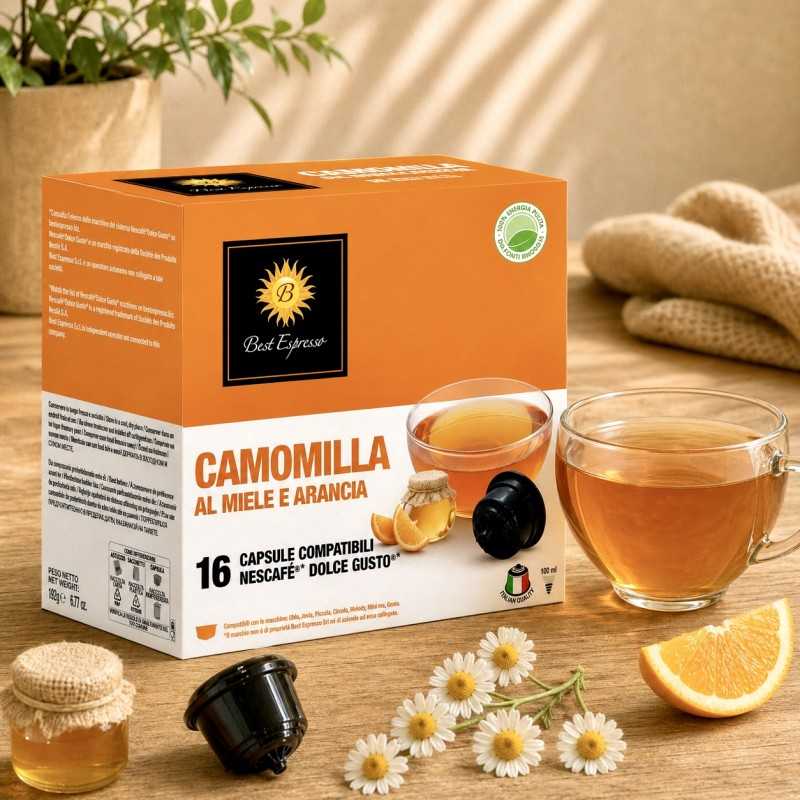 Thé Camomille Miel Orange Capsule Compatible Dolce Gusto