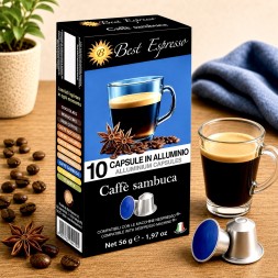x10 Café Sambuca Capsule Compatible Nespresso® Goût Anis Intense