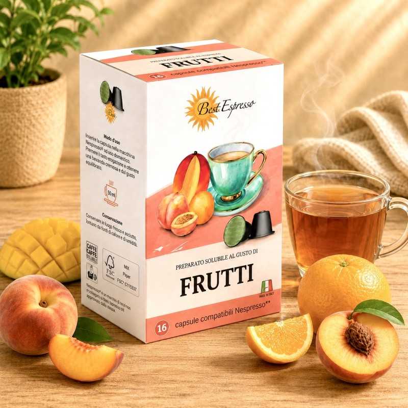 x16 Thé Multifruits Capsule Compatible Nespresso® Fruit Intense