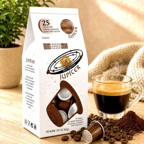 x25 Café Jupiter Fort Capsule Compatible Machine à Café Nespresso®