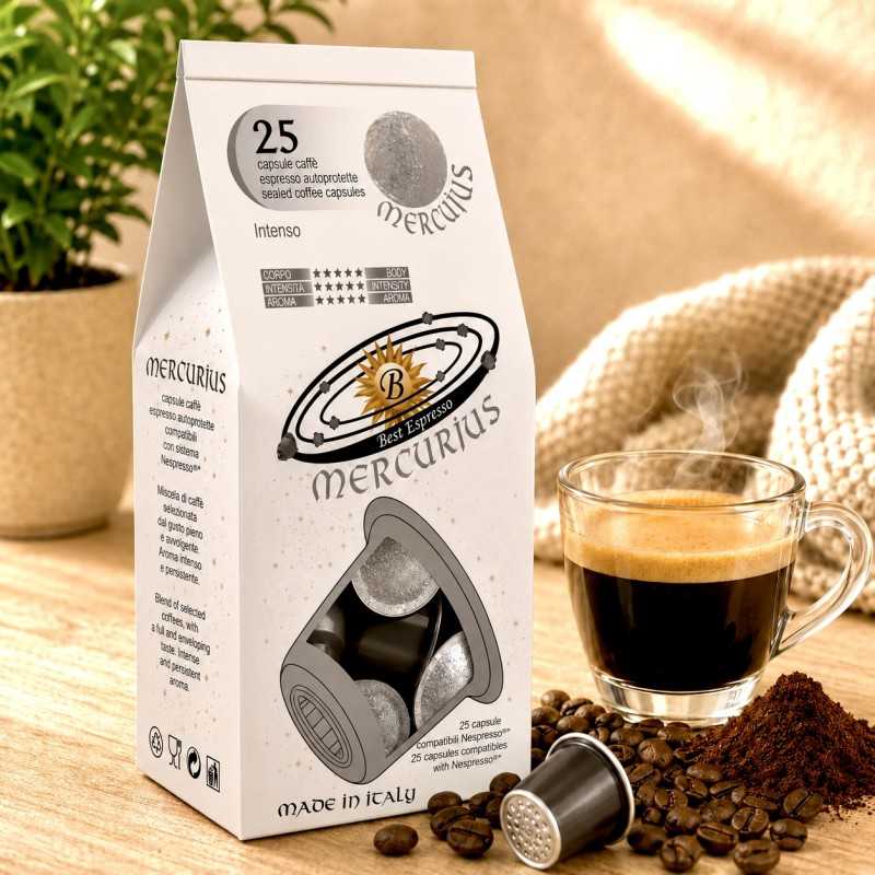x25 Café Mercure Fort et Intense compatible avec Nespresso®