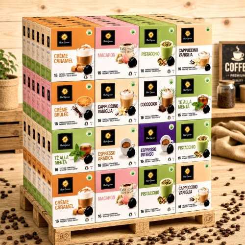 Grossiste Palette Capsules de Café Aromatisé Compatibles Dolce Gusto