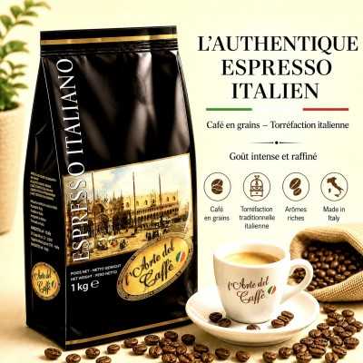 Café Grain Espresso italiano (Noir) Marzotto 1kg