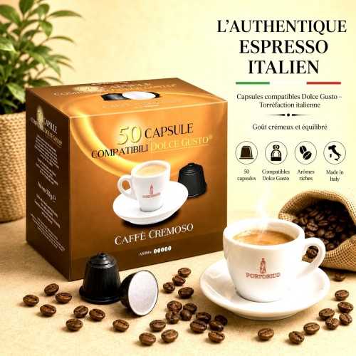 Cremoso x50Capsules Compatibles Dolce Gusto
