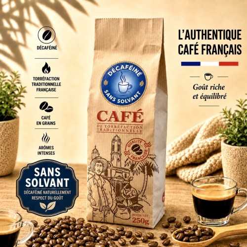 250g Décaféiné Café Grain