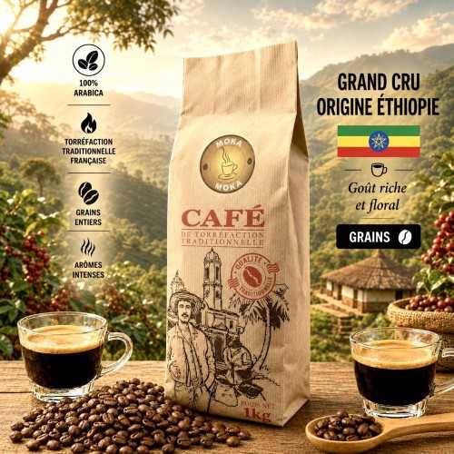 1Kg Moka Ethiopie Café Grain