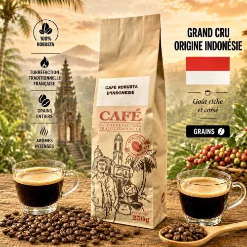 250g Indonésie Café Grain