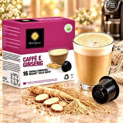 x16 Café Ginseng Capsule Compatible Dolce Gusto® Café énergisant