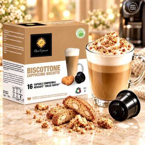 x16 Biscottone Capsules Café Compatibles avec Dolce Gusto®