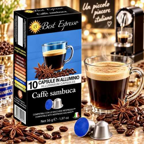 x10 Café Sambuca Capsule Compatible Nespresso® Goût Anis Intense