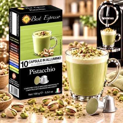 x10 Capsules Café Pistache Compatibles Nespresso® Note Douce Gourmande
