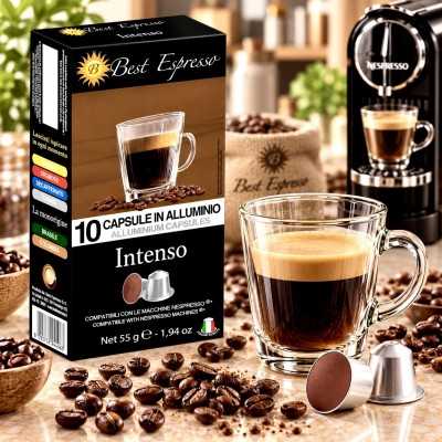 x10 Café Intenso Capsule Compatible Nespresso® Goût intense