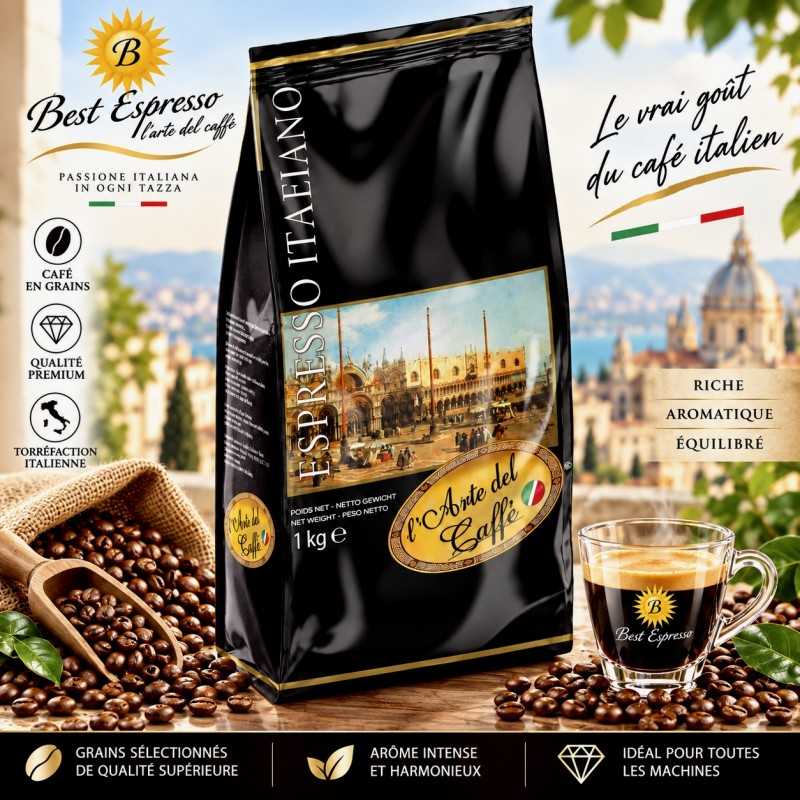 Café Grain Espresso italiano (Noir) Marzotto 1kg