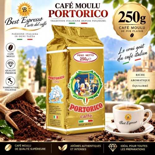 250g oro Portorico Café Moulu