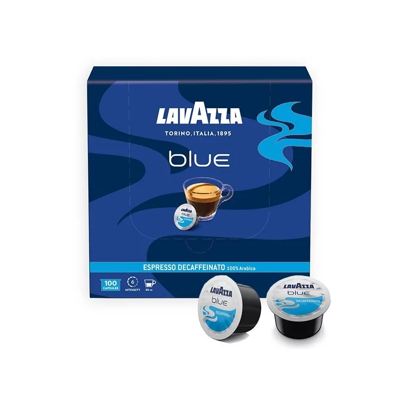 x100 Blue Decaffeinated 518 Compatibile Lavazza Blue® Macchina da Caffè Blu